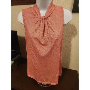 Old Navy Women's M Red Checkered Sleeveless Top Button Down Gingham Plaid
